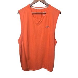 Nike Trail Dri-Fit Tank Top Mens XL Orange Sleeveless Running Shirt